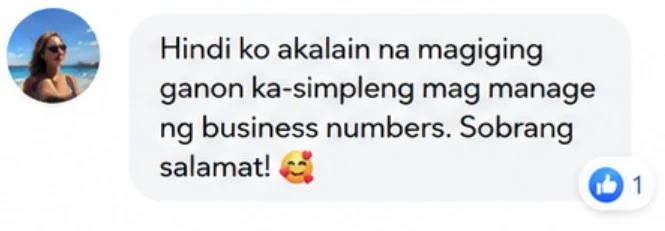 Buyer message: simple to manage business numbers