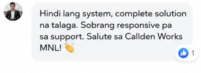 Buyer message: complete solution, responsive support