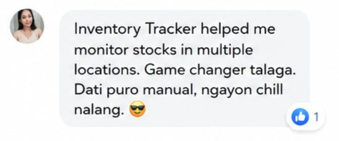 Buyer message: Inventory Tracker helped monitor multiple locations